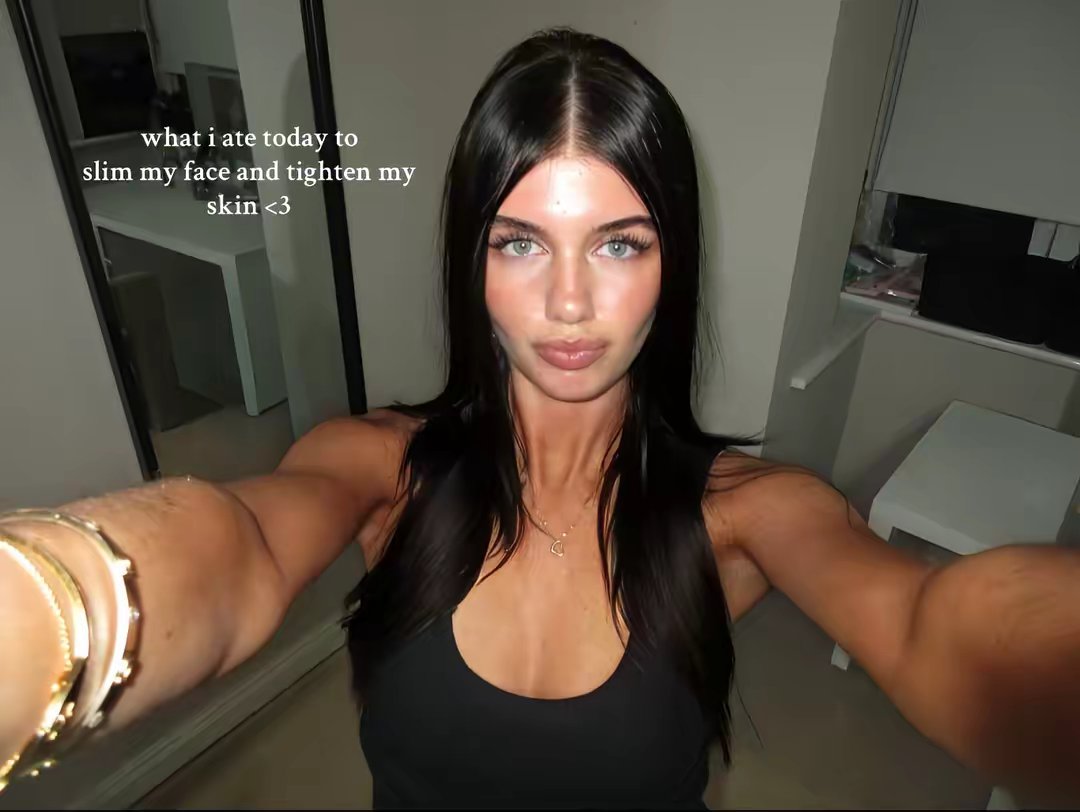 what i ate today to slim my face and tighten my skin <3