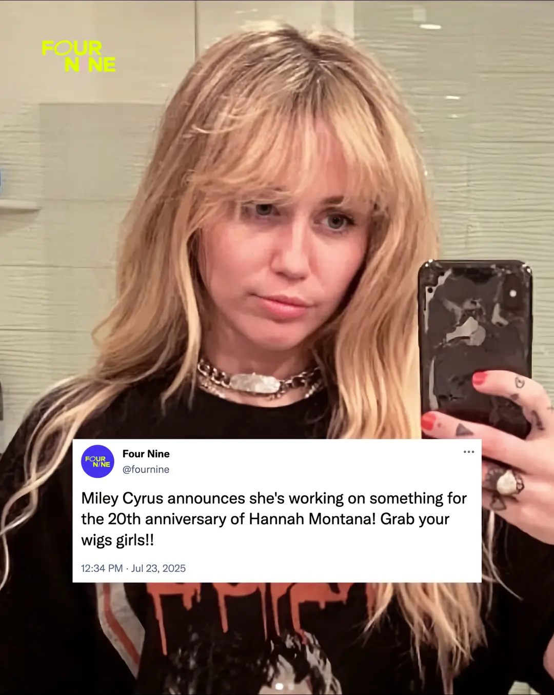 Miley Cyrus announces she's working on something for the 20th anniversary of Hannah Montana! Grab your wigs girls!!