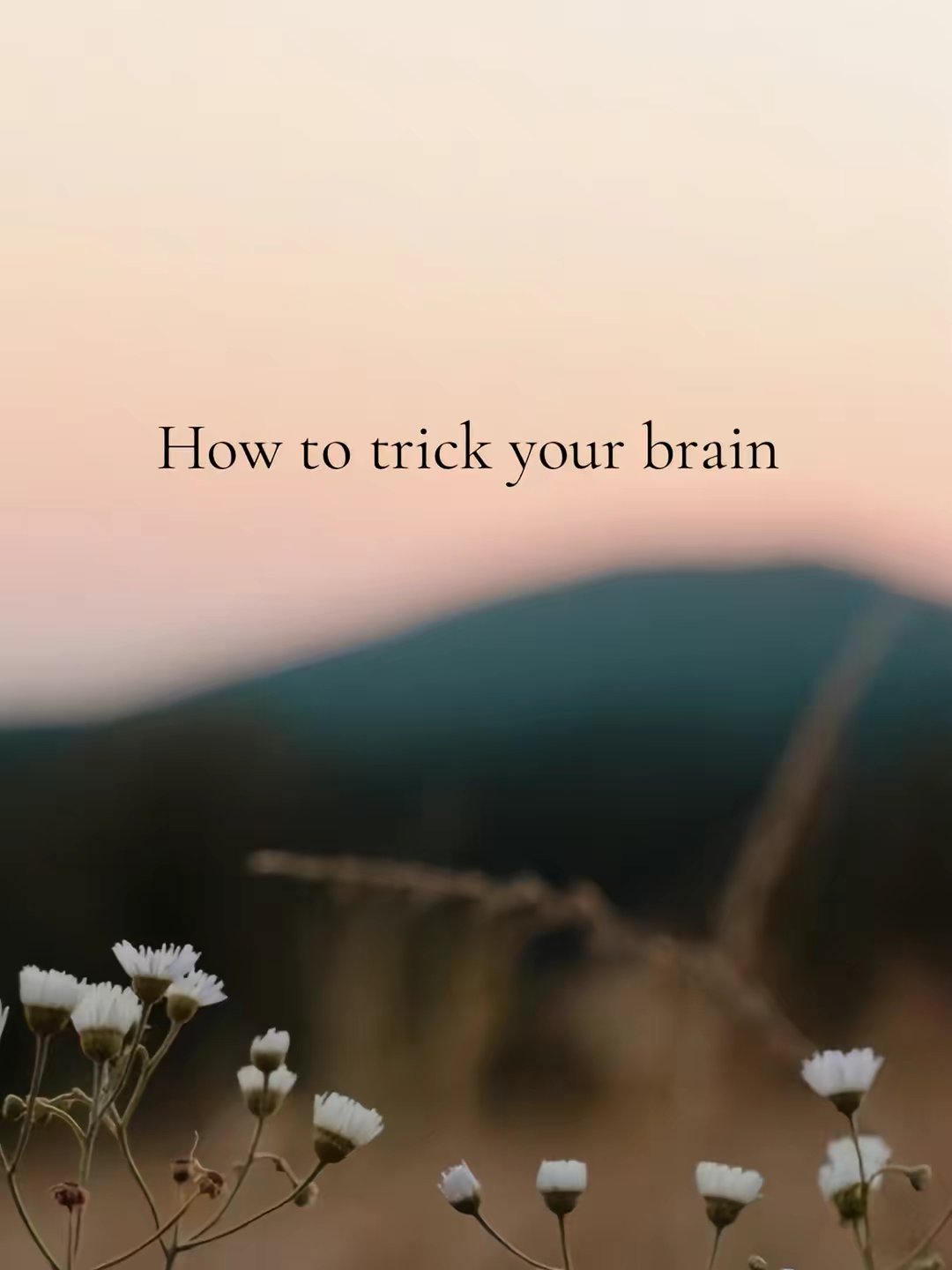 How to trick your brain