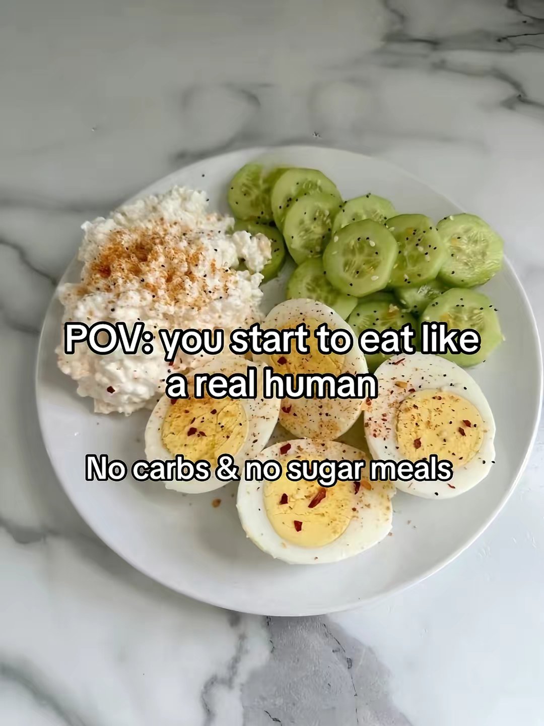 POV: you start to eat like a real human
No carbs & no sugar meals