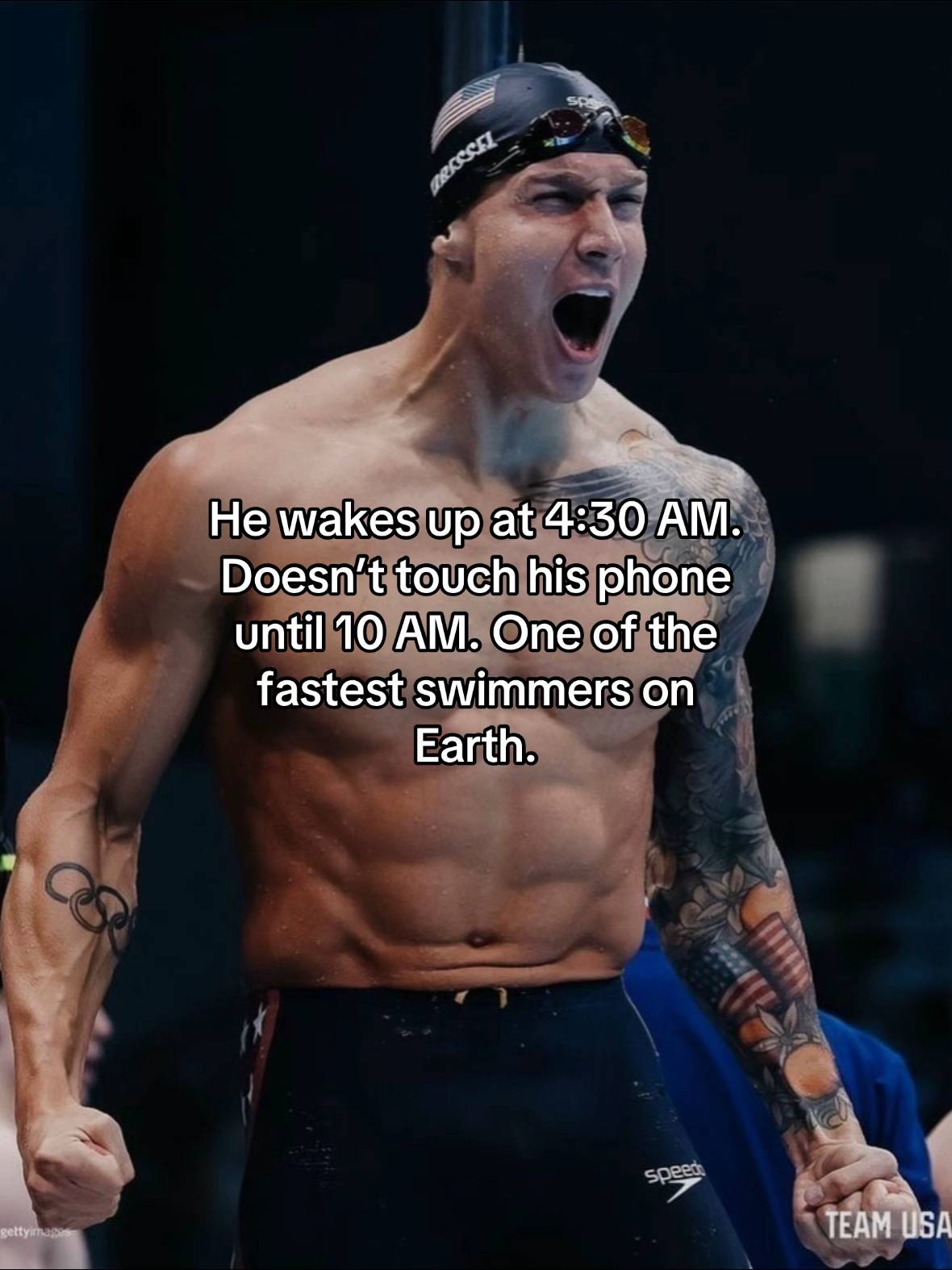 He wakes up at 4:30 AM. Doesn't touch his phone until 10 AM. One of the fastest swimmers on Earth.