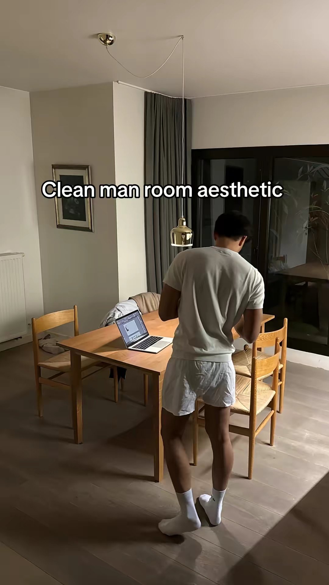 Clean man room aesthetic
