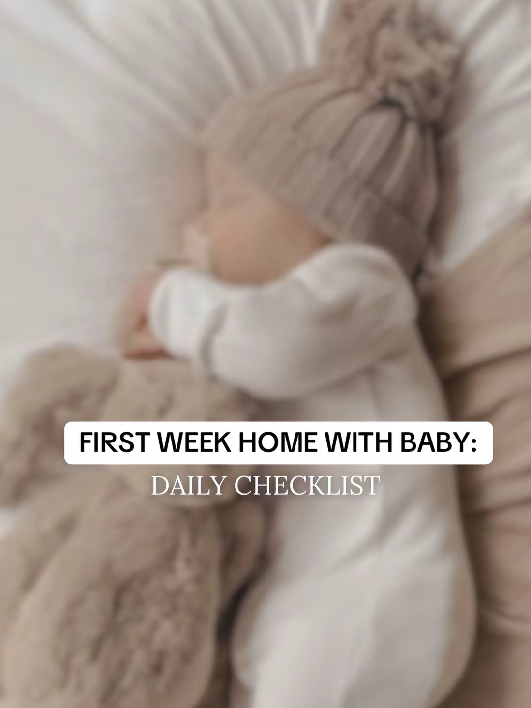 FIRST WEEK HOME WITH BABY: DAILY CHECKLIST
