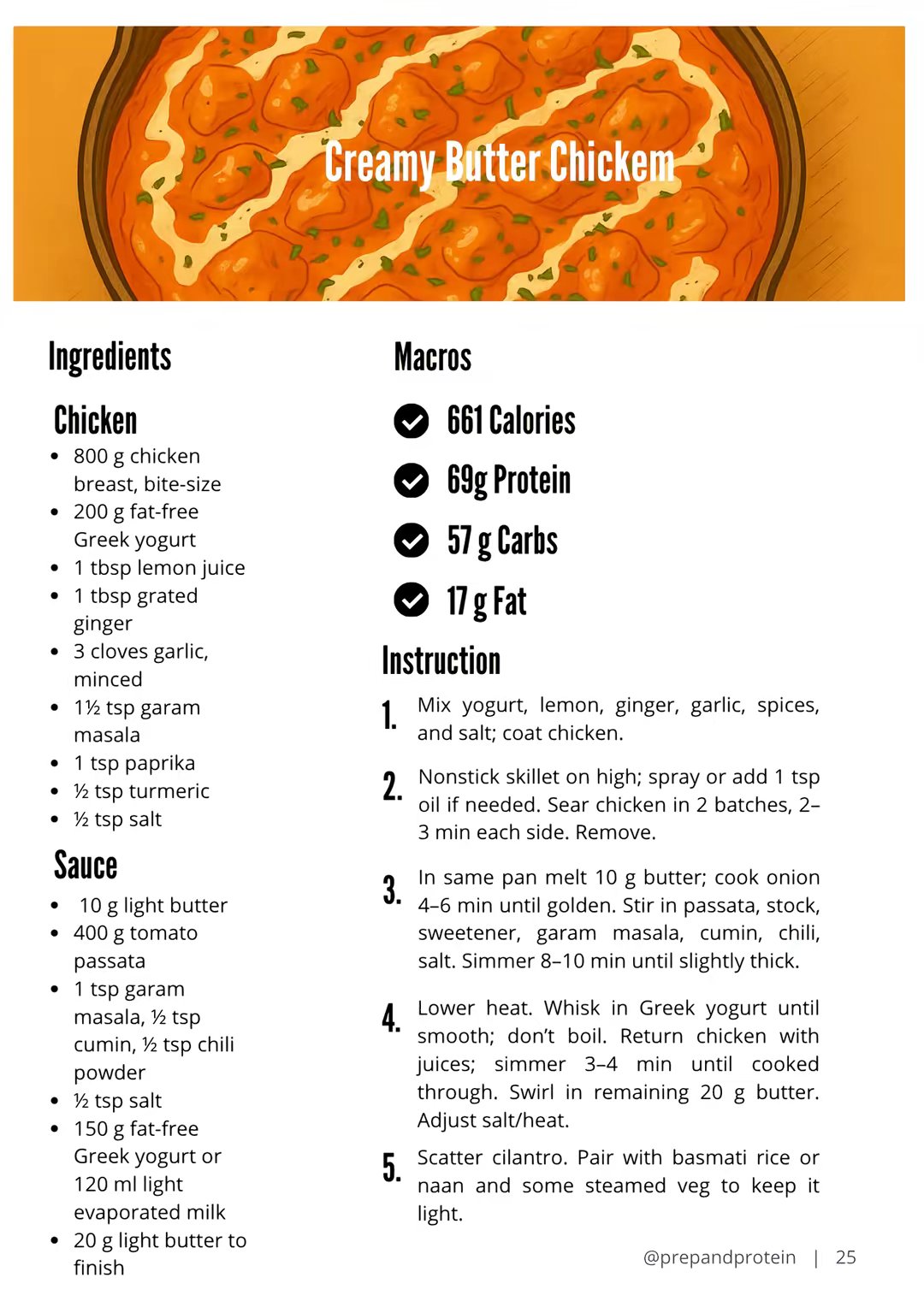 High Protein Meal Prep Cookbooks by @prepandprotein slide 7