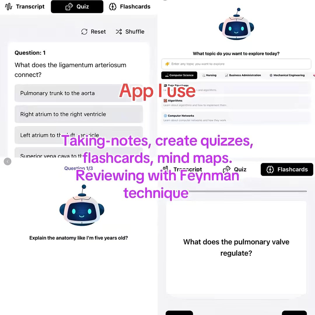 Feynman AI Study App by @studynursing13 slide 4