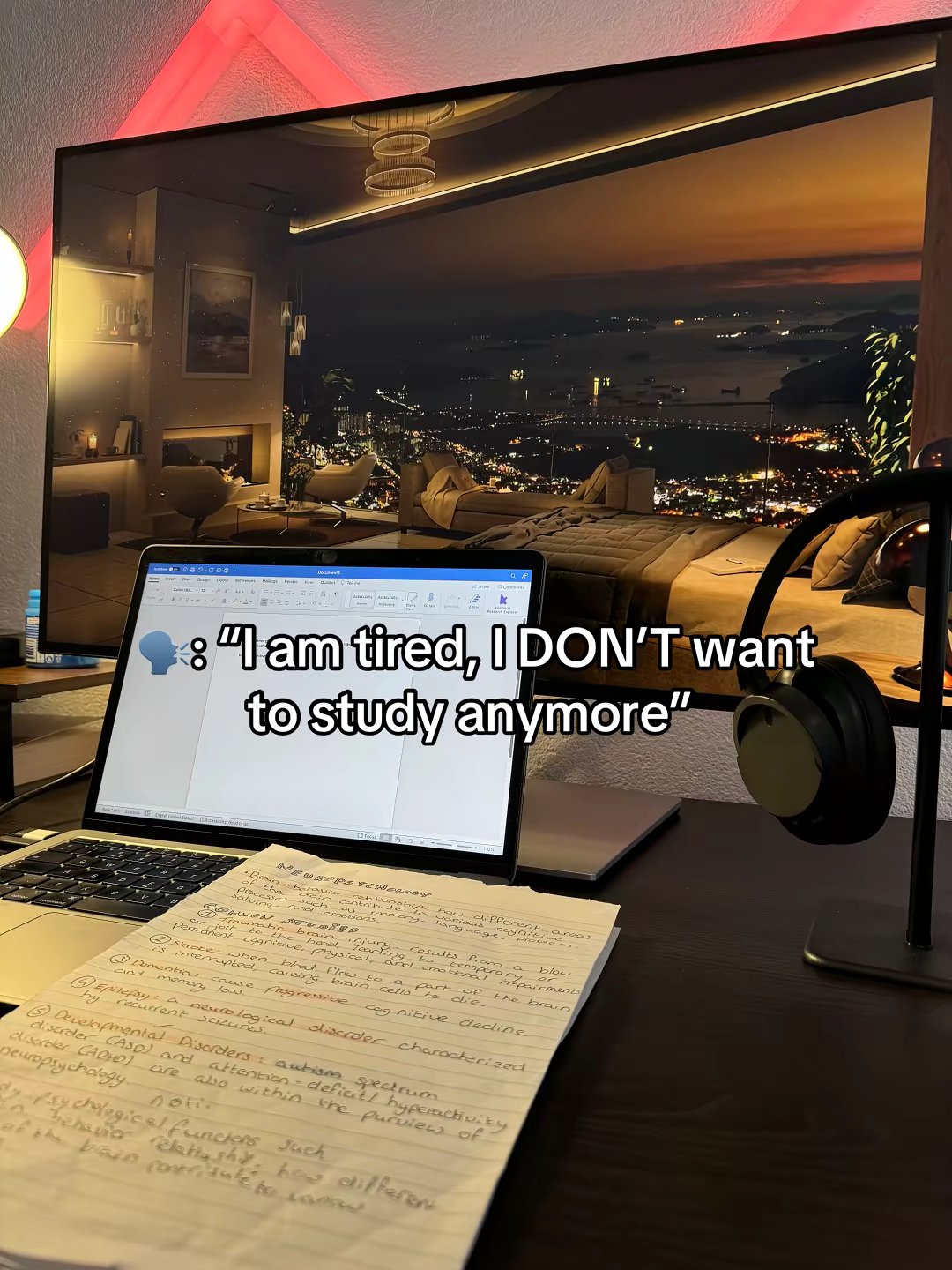 I am tired, I DON'T want to study anymore
