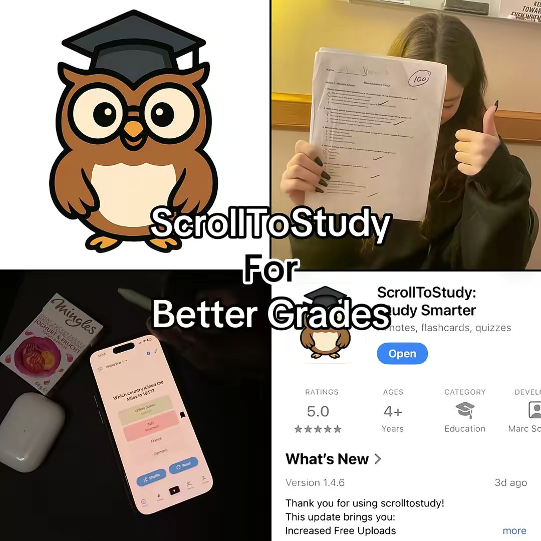 Scrolltostudy App For Students by @studywith.evelyn slide 3