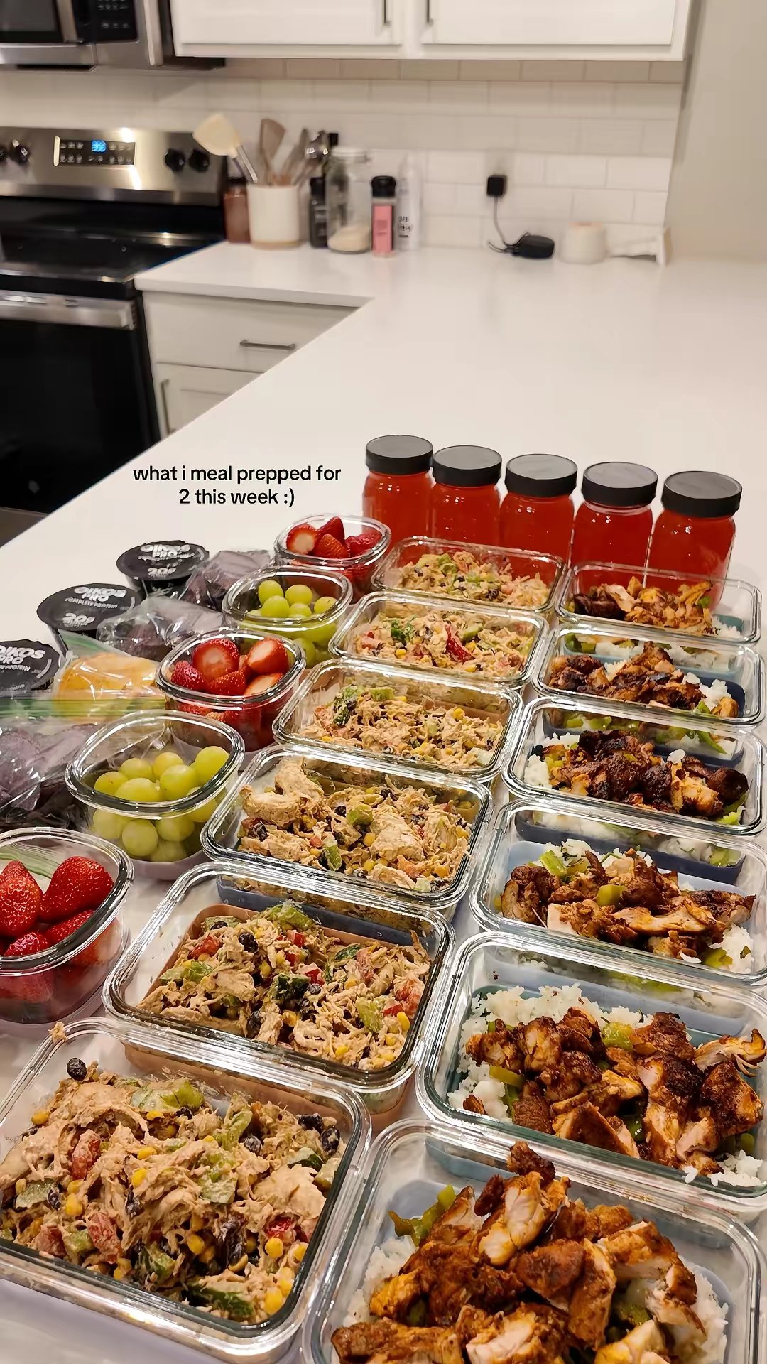 what i meal prepped for 2 this week :)